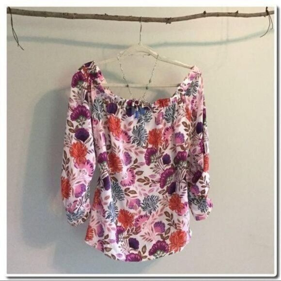 INC 𝅺off Shoulder Floral Blouse - Picture 5 of 6